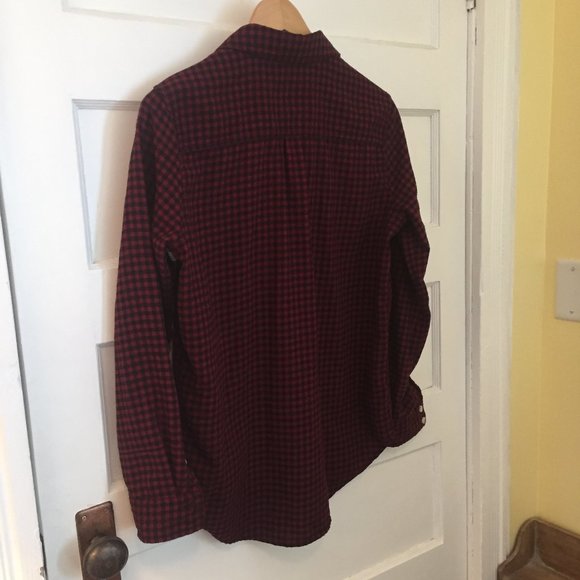 Mossimo red & black flannel plaid button up shirt - size XS - Picture 4 of 6